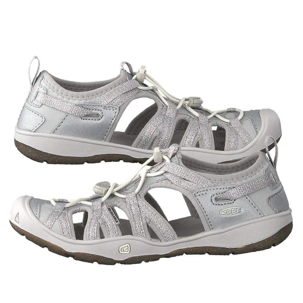 KEEN Moxie washable hiking water sandals. LIKE-NEW size 3 girls. White/silver